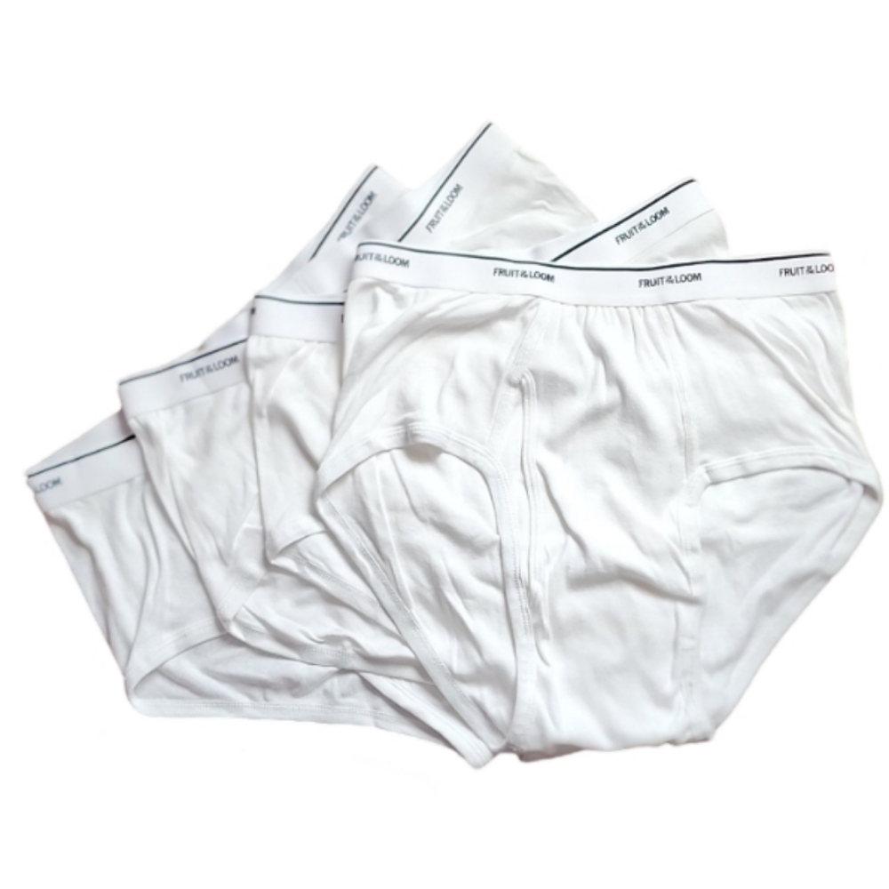 Fruit of the‎ Loom NWOT Set of 4 100% Cotton Briefs Men's XL White